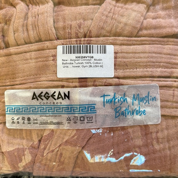 Aegean Concept Turkish Muslin Bathrobe - Picture 8 of 10